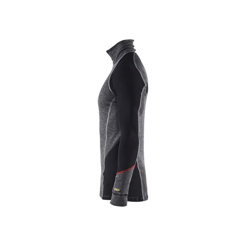 Onderhemd zip-neck 100% merino XWARM
