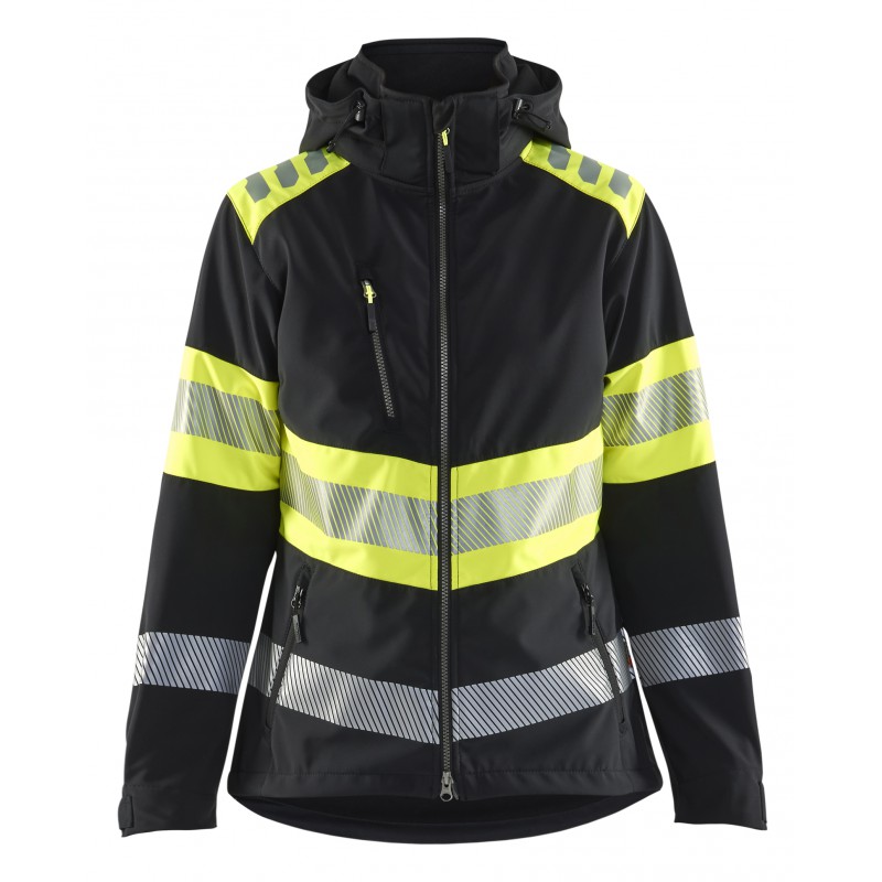 Dames Softshell Jack High Vis