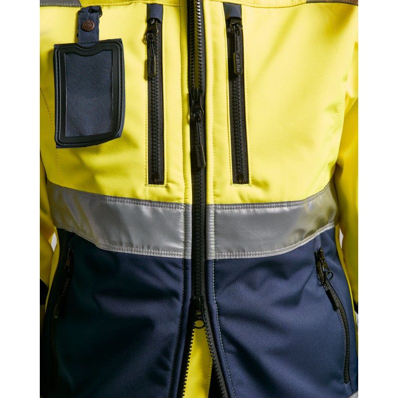 Dames Softshell jack High Vis