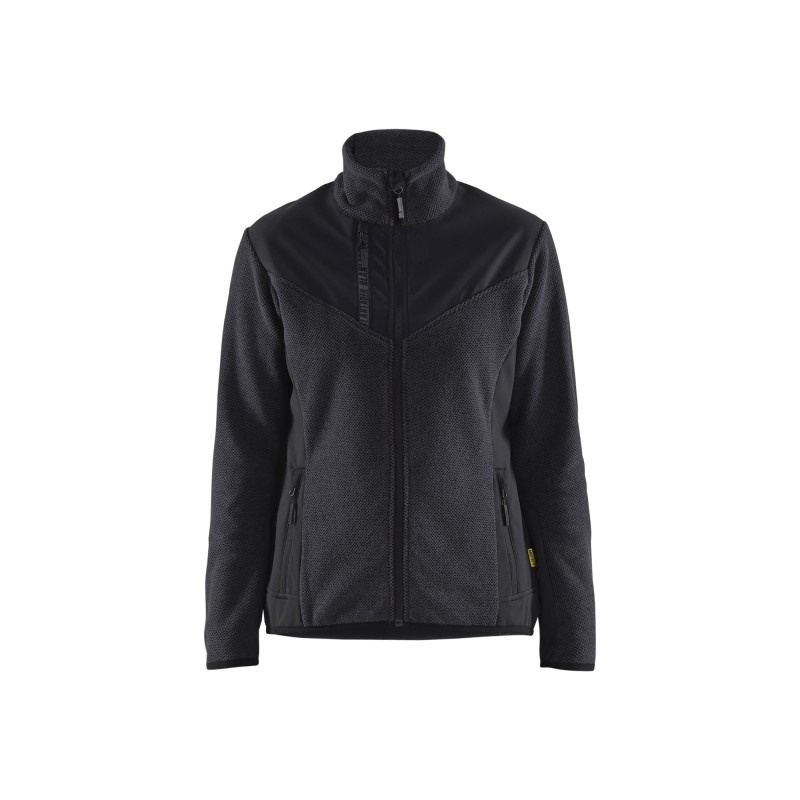 Dames gebreid vest met softshell