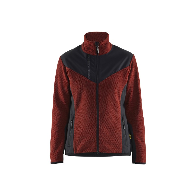 Dames gebreid vest met softshell