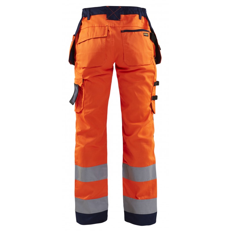 Dames werkbroek High Vis met spijkerzakken