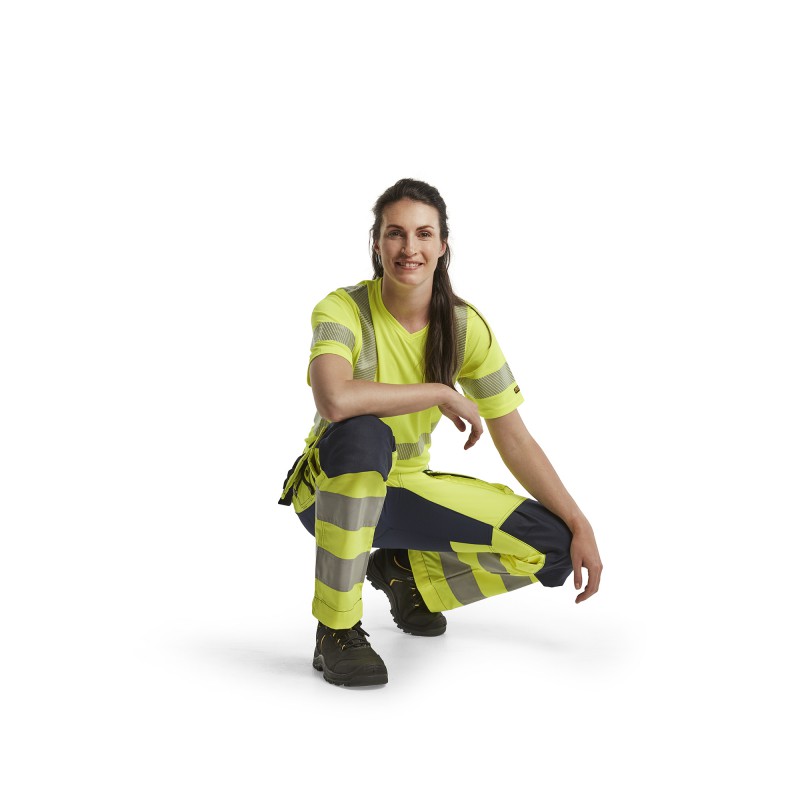 Dames werkbroek High Vis met stretch