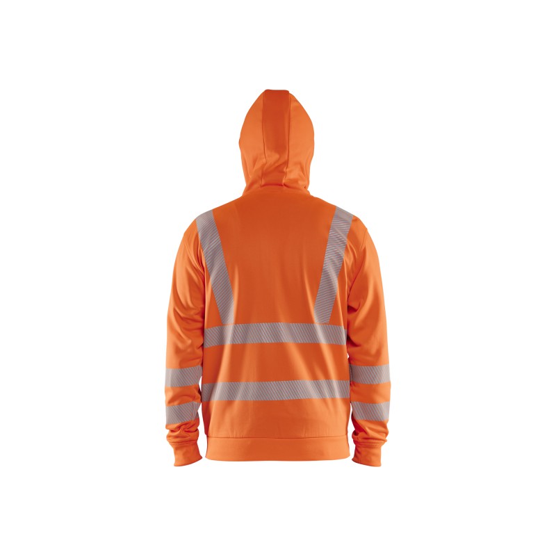 High Vis Hoodie met rits