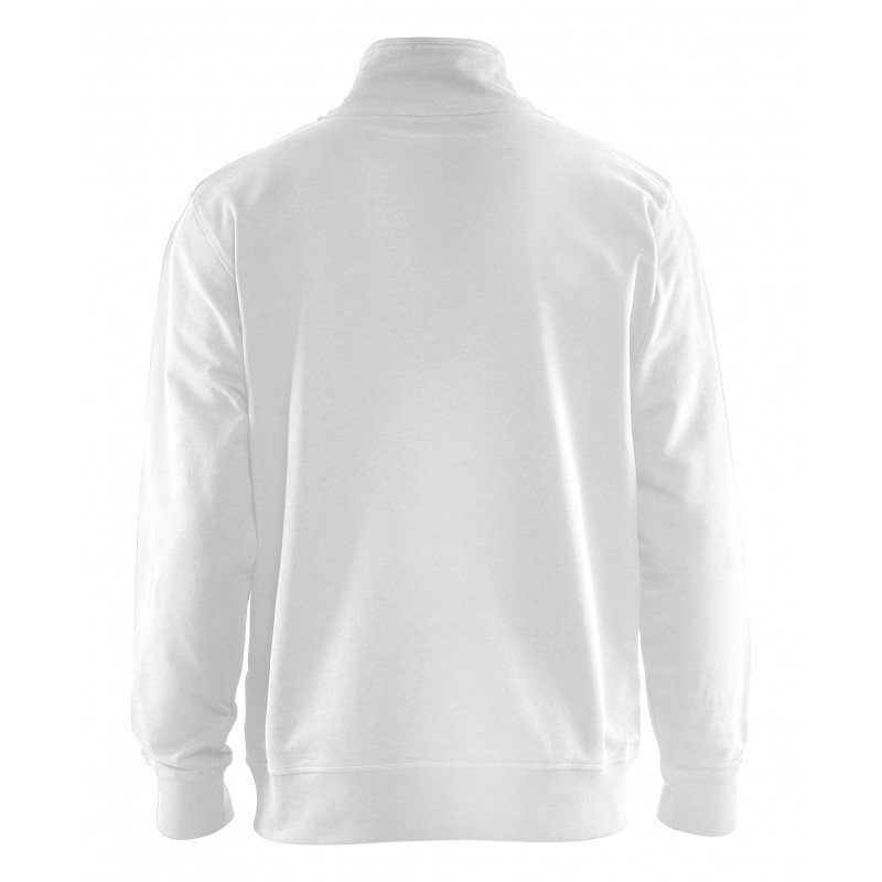 Sweatshirt bi-colour met halve rits Sweatshirt bi-colour met halve rits