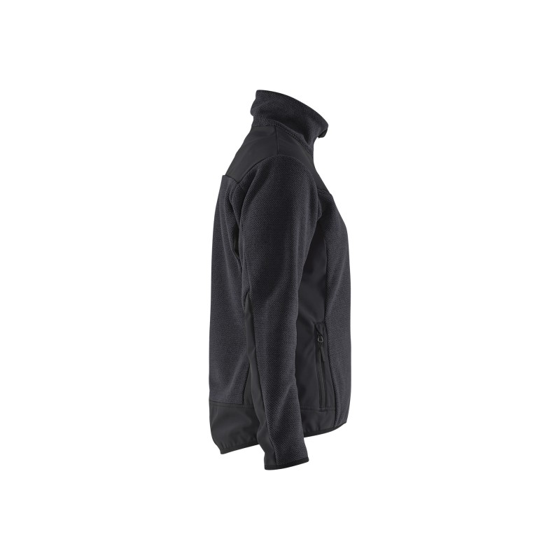 Dames gebreid vest met softshell