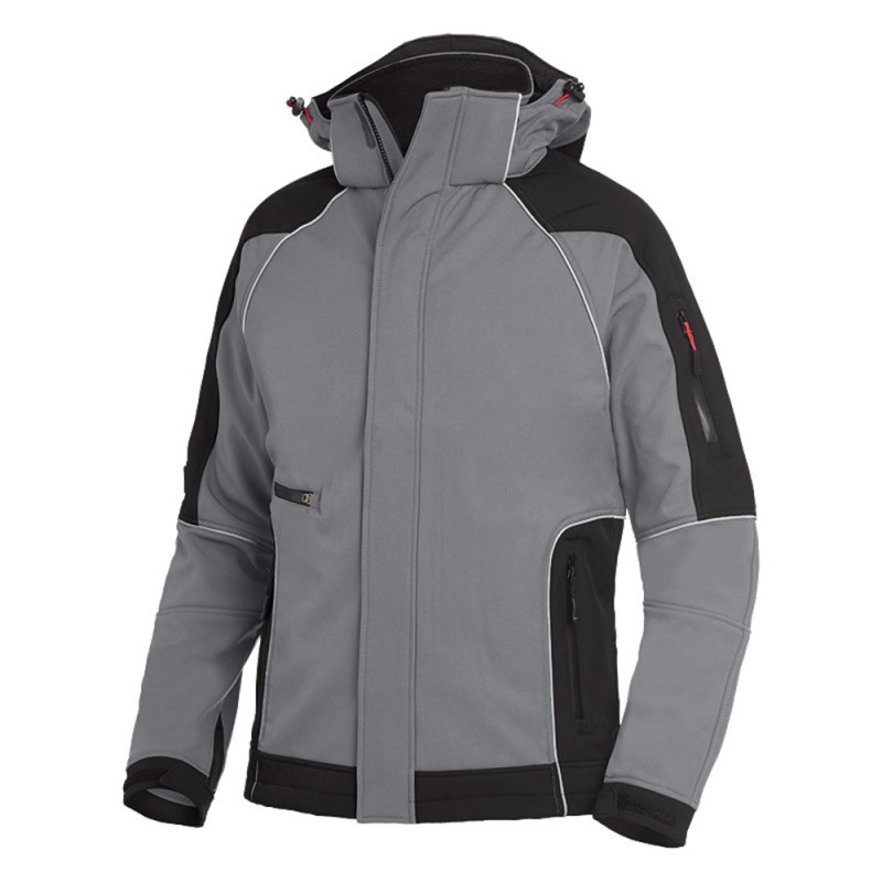 FHB WALTER Softshell-Jack 1120 grijs/zwart