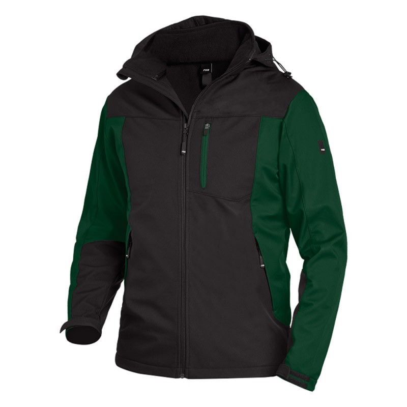 FHB JANNIK Softshell-Jack 2520 groen/zwart