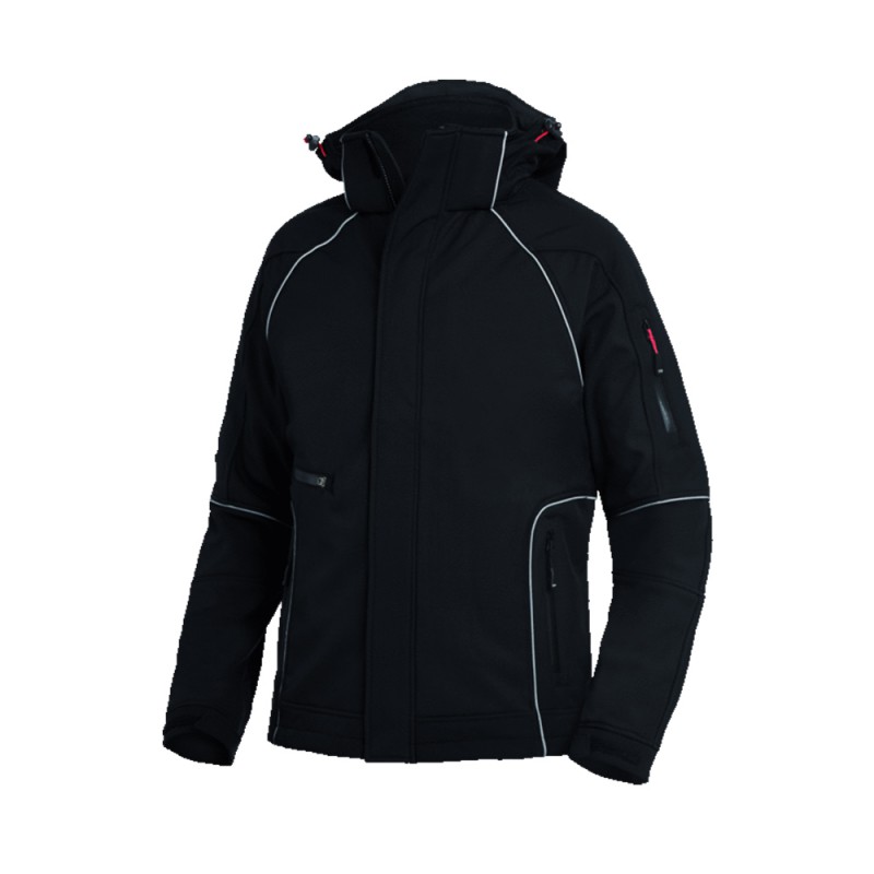 FHB WALTER Softshell-Jack 20 zwart