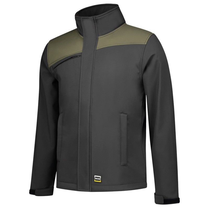 TRICORP 402021 Softshell Bicolor Naden darkgrey-army