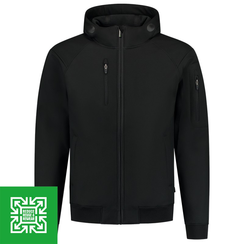 TRICORP 402704 Softshell Bomber Capuchon RE2050 zwart