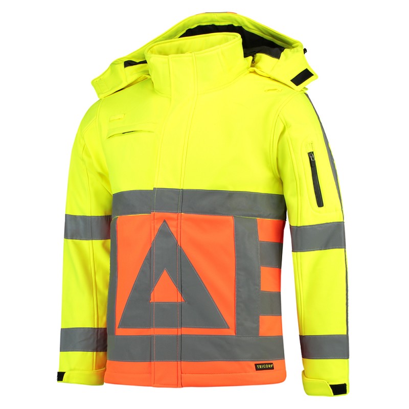 TRICORP 403002/SOFTSHELL-VR Softshell Verkeersregelaar fluor orange-yellow