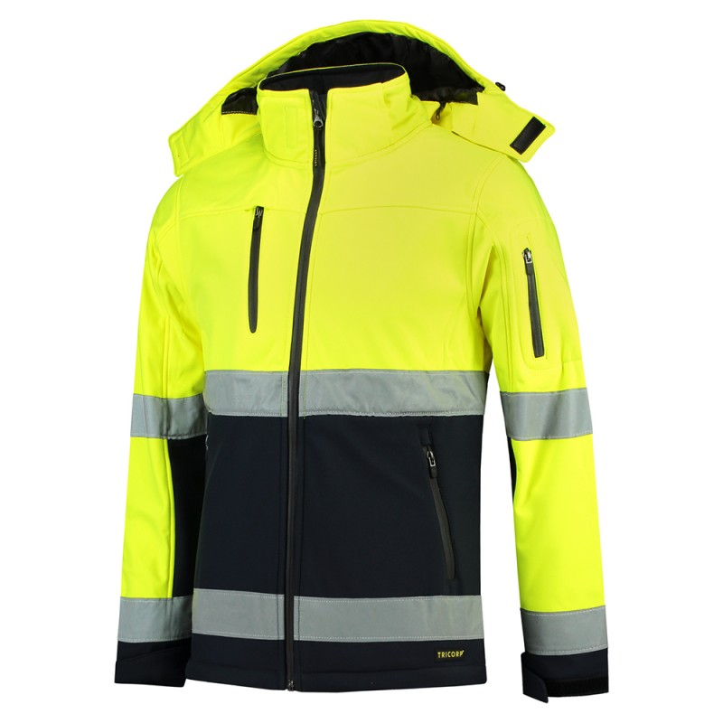 TRICORP 403007/TSE3001 Softshell ISO20471 Bicolor fluor yellow-navy