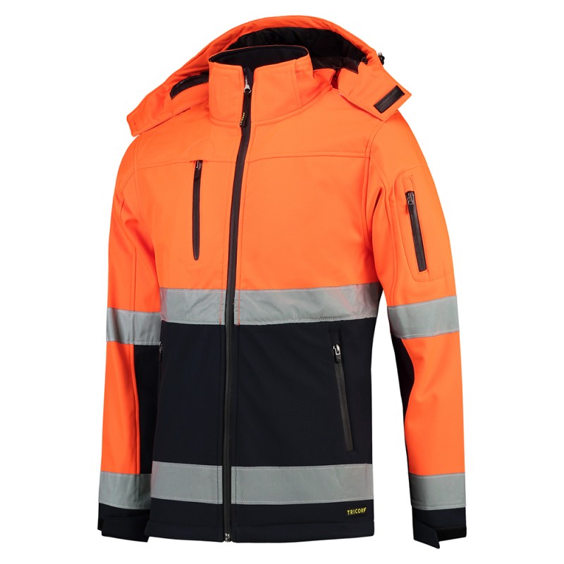 TRICORP 403007/TSE3001 Softshell ISO20471 Bicolor fluor orange-navy
