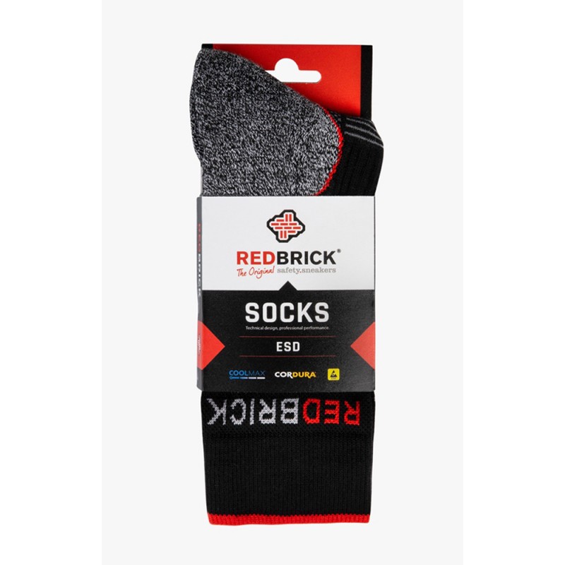 REDBRICK ESD sokken grijs/zwart 3-pack