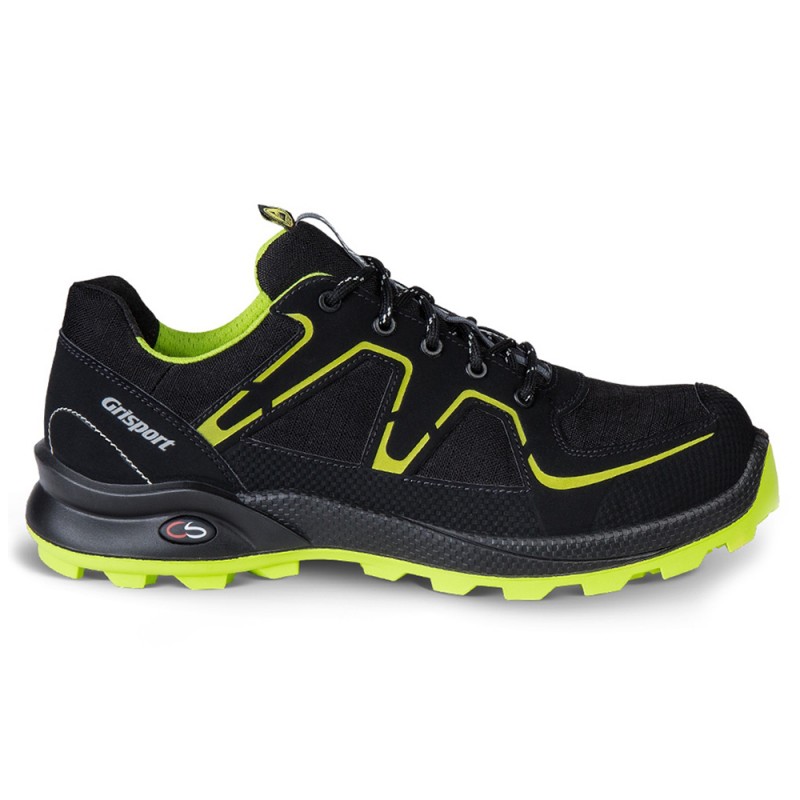 GRISPORT Veiligheidsschoen Xtrail S3 zwart/lime laag