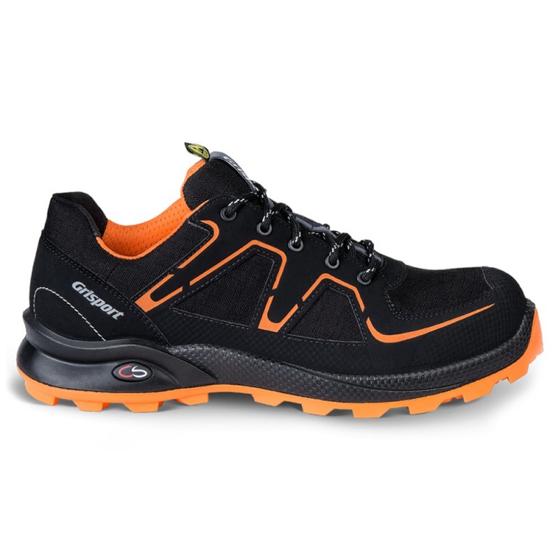 GRISPORT Veiligheidsschoen Beat S3 zwart/oranje laag