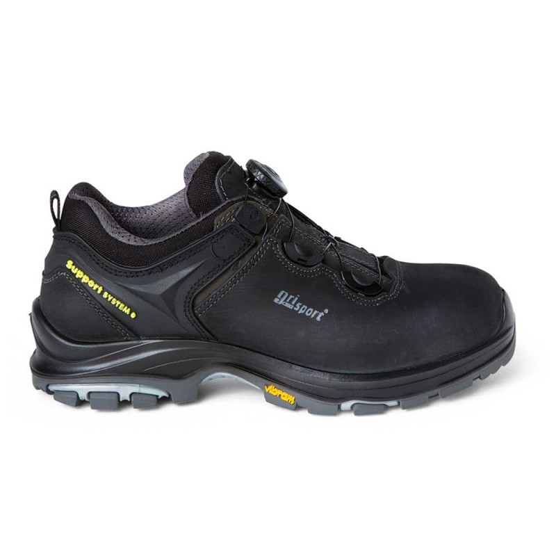 GRISPORT Veiligheidsschoen Constrictor var12 black nubuck S3 zwart laag