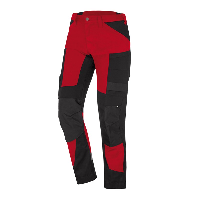 FHB LEO Werkbroek elastisch 3320 3320 rood/zwart