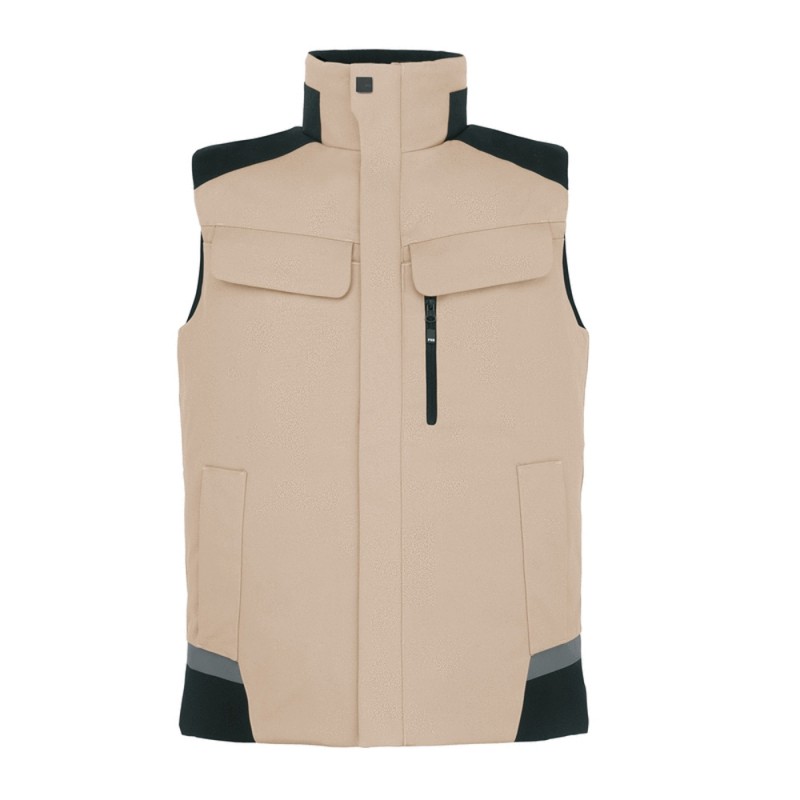 FHB HAUKE Werkvest 1320 beige/zwart
