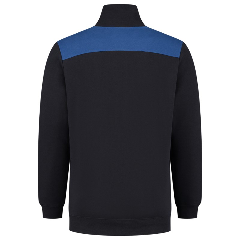 TRICORP 302014 Sweatvest Bicolor Naden marineblauw/korenblauw