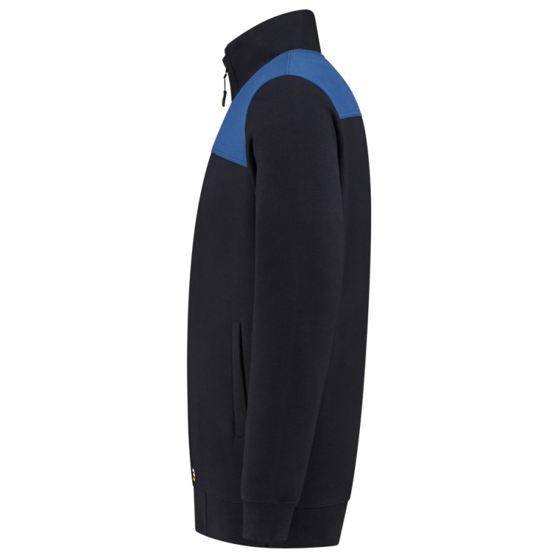 TRICORP 302014 Sweatvest Bicolor Naden marineblauw/korenblauw