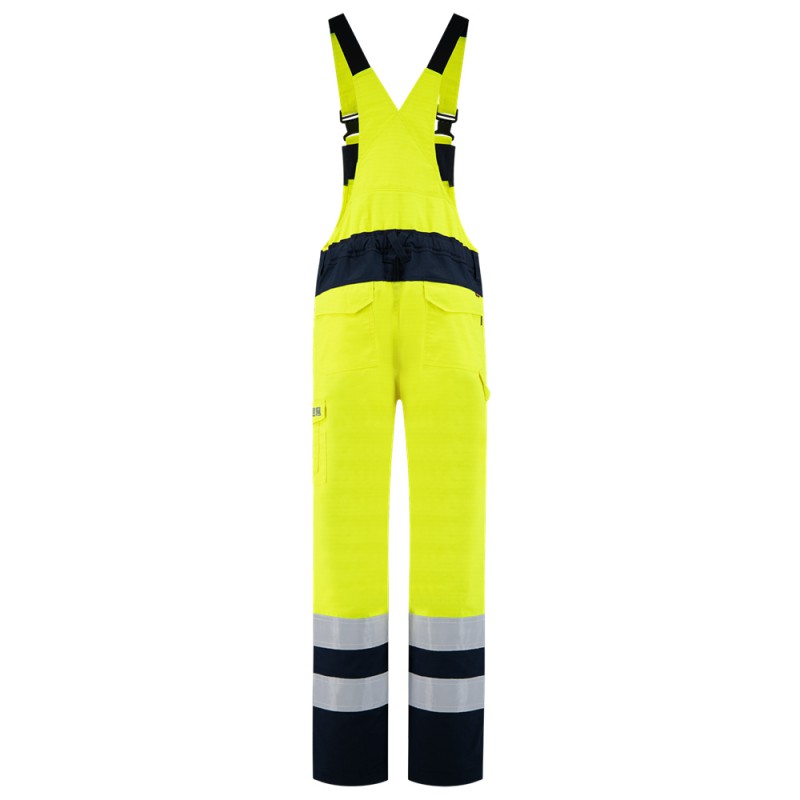 TRICORP 753011 Amerikaanse Overall Multinorm Bicolor fluor geel/ink TRICORP 753011 Amerikaanse Overall Multinorm Bicolor fluor geel/ink