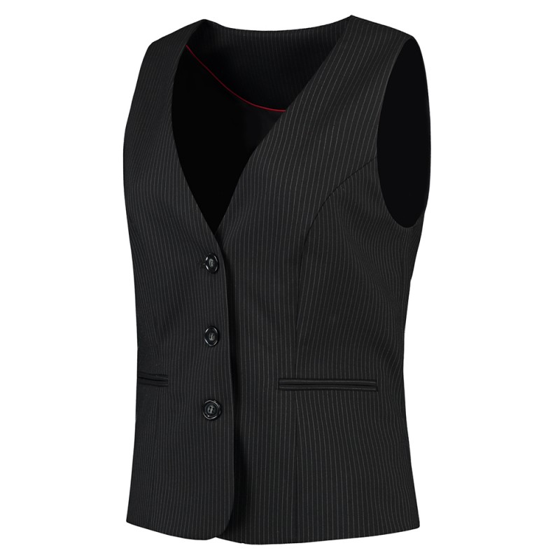 TRICORP 405002 (CLW6001) Gilet Dames zwart-gestreept