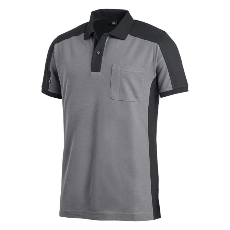 FHB KONRAD Polo-Shirt 1120 grijs/zwart