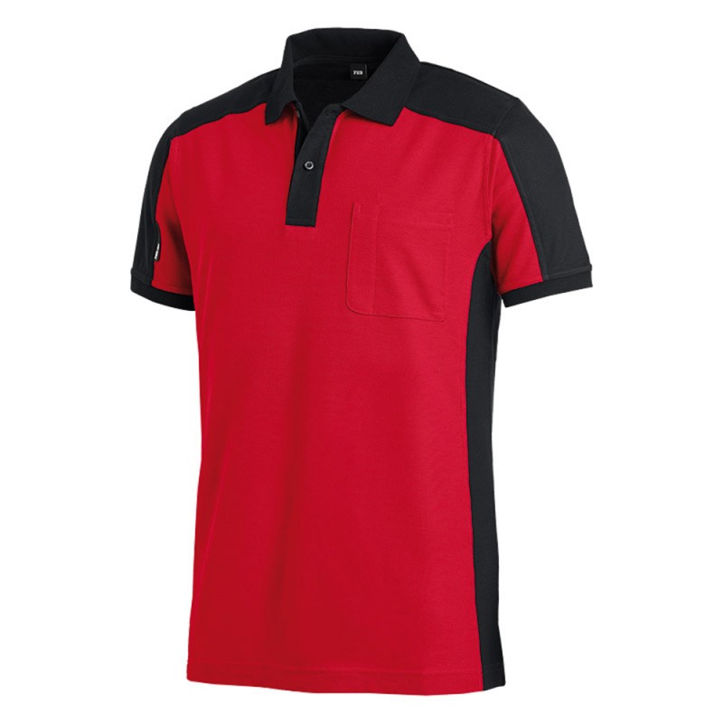 FHB KONRAD Polo-Shirt 3320 rood/zwart