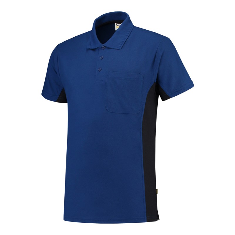 TRICORP 202002/TP2000 Poloshirt Bicolor Borstzak royalblue-navy