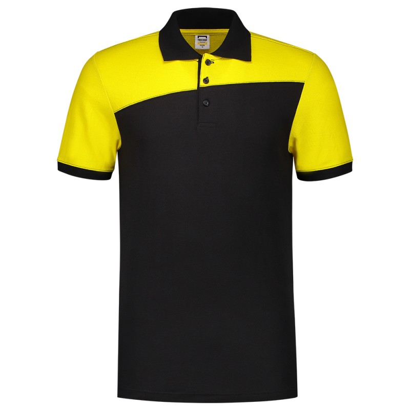 TRICORP 202006 Poloshirt Bicolor Naden black-yellow