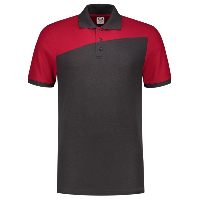 TRICORP 202006 Poloshirt Bicolor Naden darkgrey-red