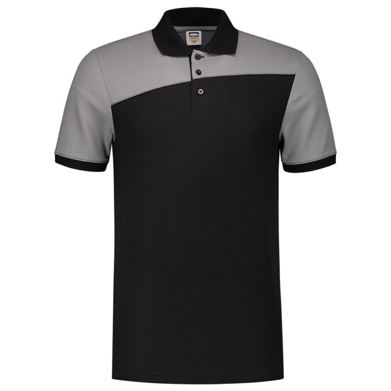 TRICORP 202006 Poloshirt Bicolor Naden black-grey