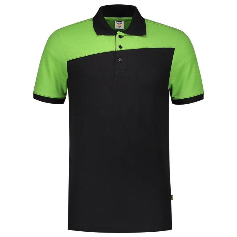 TRICORP 202006 Poloshirt Bicolor Naden black-lime