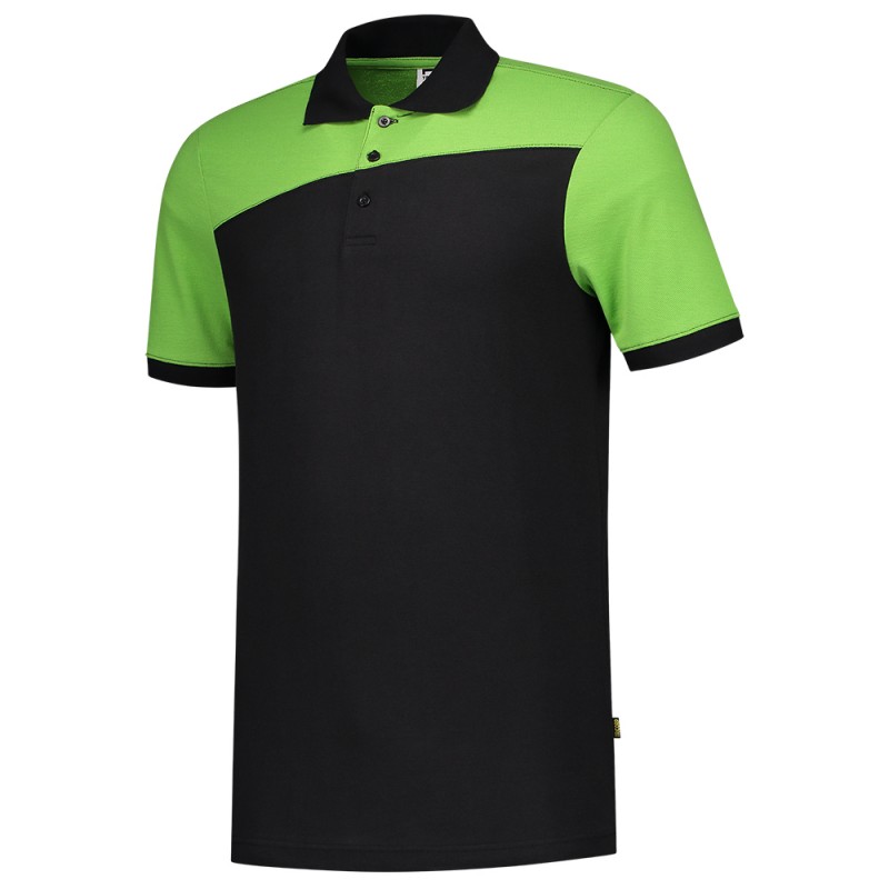 TRICORP 202006 Poloshirt Bicolor Naden black-lime