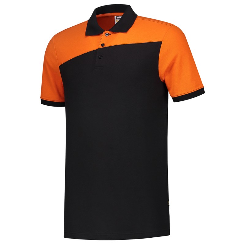 TRICORP 202006 Poloshirt Bicolor Naden black-orange