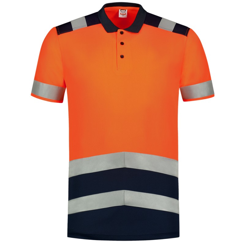 TRICORP 203007 Poloshirt High Vis Bicolor fluor oranje/ink