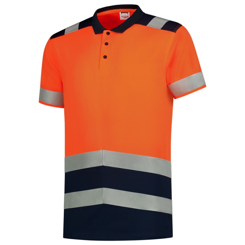 TRICORP 203007 Poloshirt High Vis Bicolor fluor oranje/ink