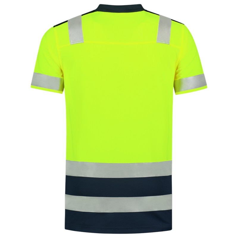 TRICORP 203007 Poloshirt High Vis Bicolor fluor geel/ink