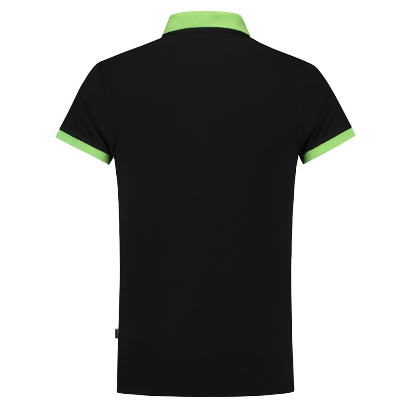 TRICORP 201002/PBF210 Poloshirt Bicolor SlimFit black-lime