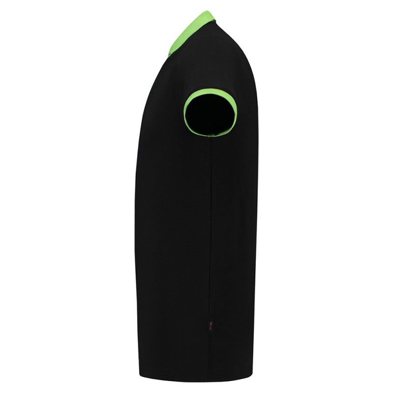 TRICORP 201002/PBF210 Poloshirt Bicolor SlimFit black-lime