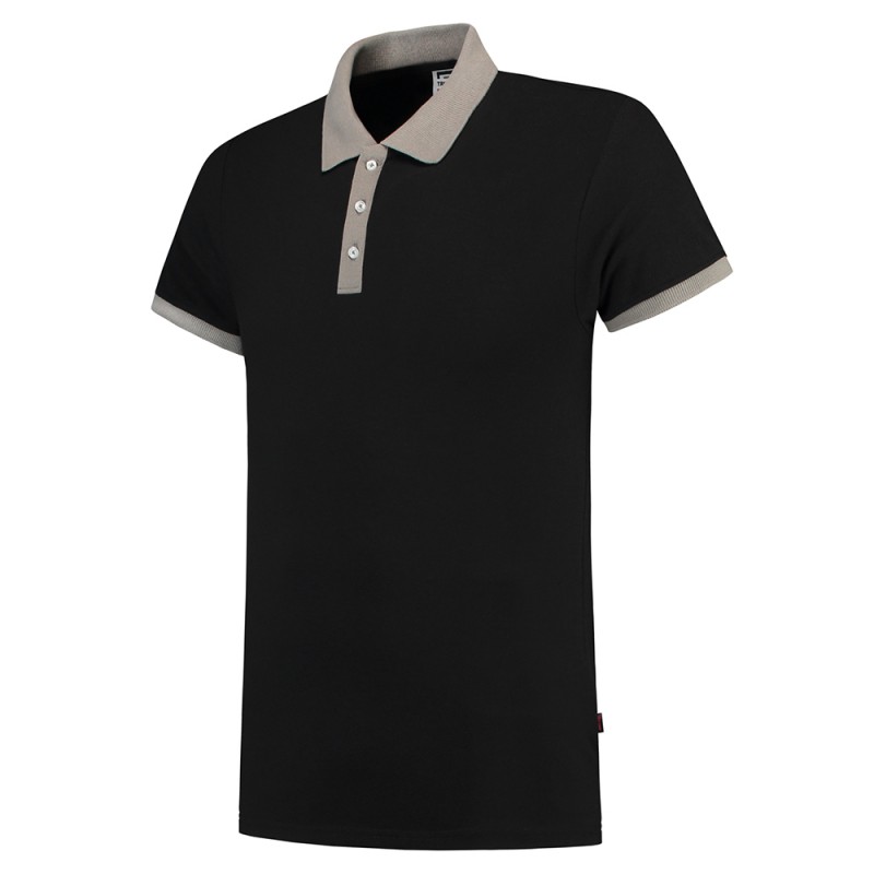 TRICORP 201002/PBF210 Poloshirt Bicolor SlimFit black-grey