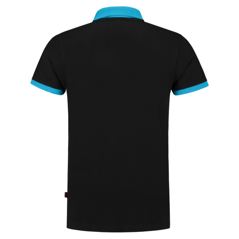 TRICORP 201002/PBF210 Poloshirt Bicolor SlimFit black-turquoise