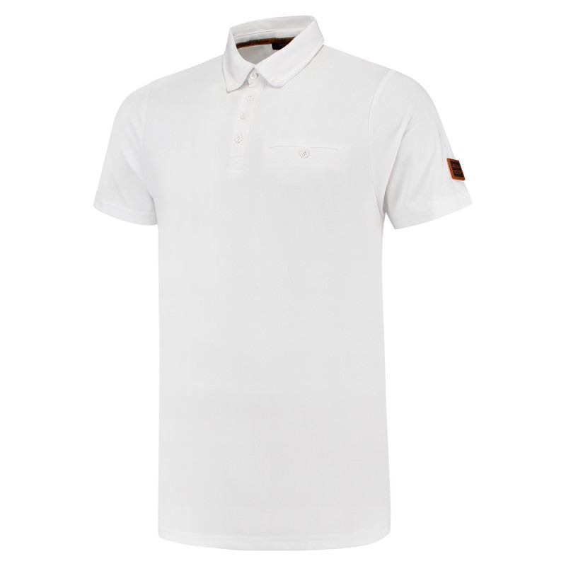 TRICORP 204001 Poloshirt Premium Button Down white