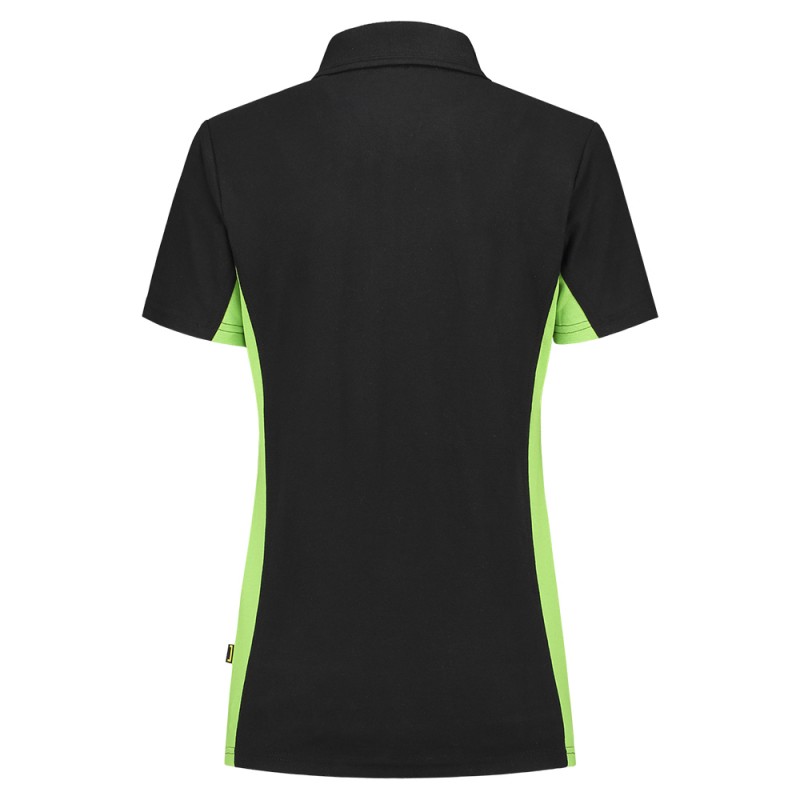 TRICORP 202003 Poloshirt Bicolor Dames black-lime