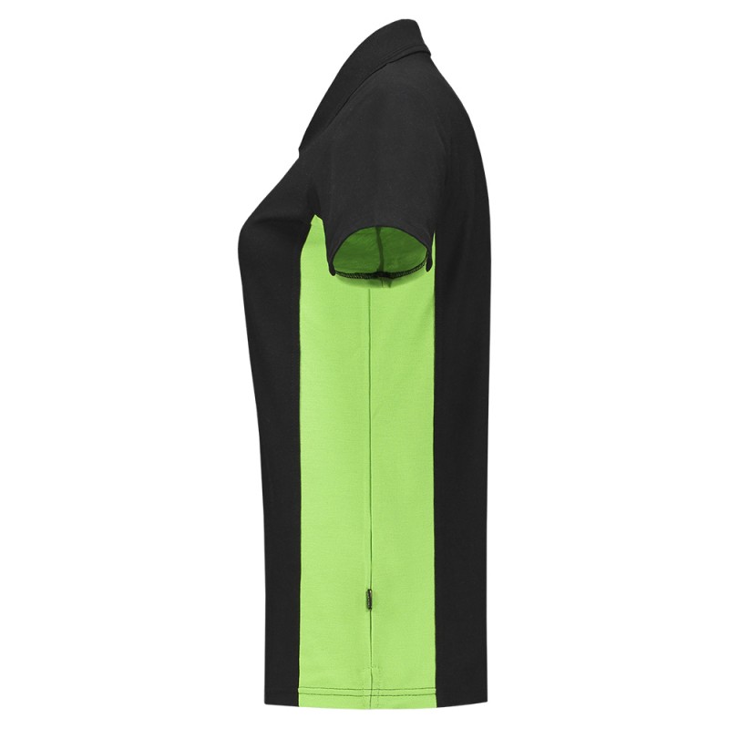 TRICORP 202003 Poloshirt Bicolor Dames black-lime
