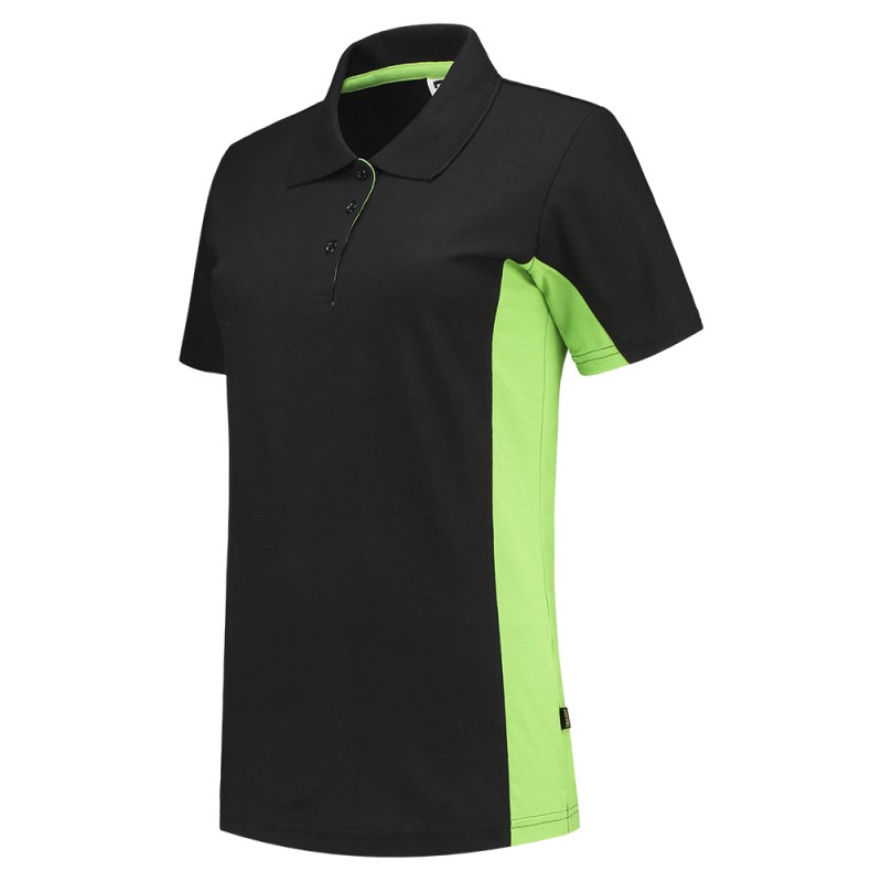 TRICORP 202003 Poloshirt Bicolor Dames black-lime