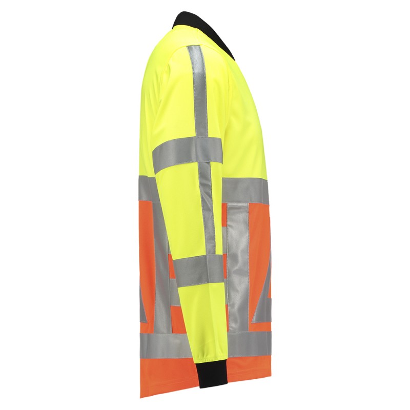 TRICORP 203002 Poloshirt Verkeersregelaar lange mouw fluor orange-yellow