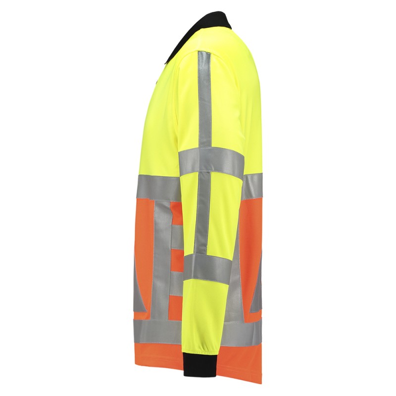 TRICORP 203002 Poloshirt Verkeersregelaar lange mouw fluor orange-yellow